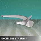 Stainless Steel Delta/Wing Style Boat Anchor Heavy Duty Triangular 11lb / 13lb 16lb /17.5lb 22lb 33lb 35lb Wing Triangle  13 lb/6 kg