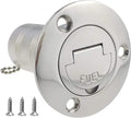 2"(50mm) Boat Gas/Fuel/Water/Waste/Diesel Deck Fill/Filler with Keyless Cap 2" Marine Mirror- Polished 316 Stainless Steel Hardware for Yacht Caravan Fuel