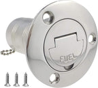 2"(50mm) Boat Gas/Fuel/Water/Waste/Diesel Deck Fill/Filler with Keyless Cap 2" Marine Mirror- Polished 316 Stainless Steel Hardware for Yacht Caravan Fuel