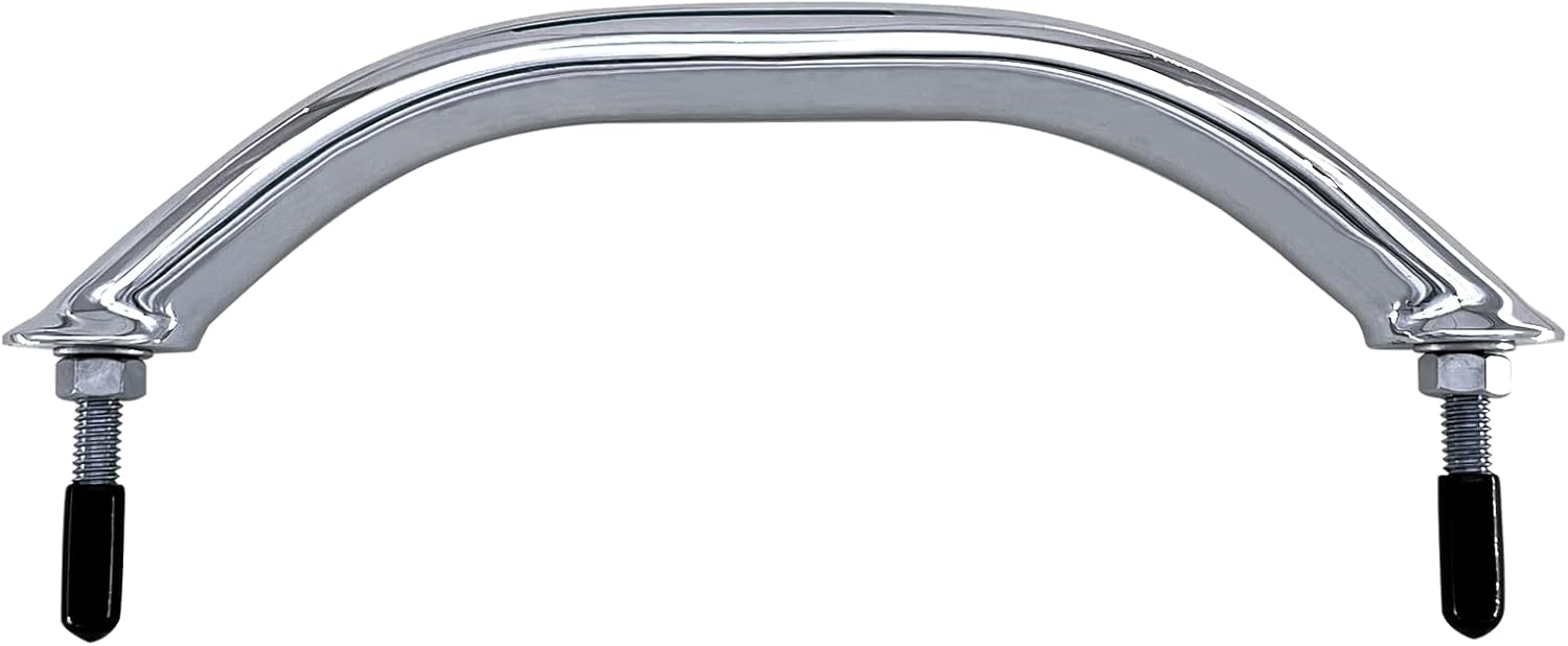 Boat 316 Stainless Steel 8-3/4'' Polished Grab Handle Oval Tube Bar Handrail for Marine Yacht RV