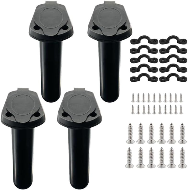 4pc Kayak Fishing Rod Holder Plastic Flush Mount Boat Holders