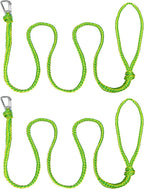 Kayak Tow Rope with Clip Dock Lines Heavy Duty Braided Line Ideal for Jet ski,watercraft Boat, Kayaking, Marine Sets of Two Ropes 1/2 Inch Diameter x 7ft Lengths Green