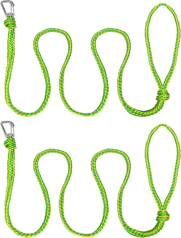Kayak Tow Rope with Clip Dock Lines Heavy Duty Braided Line Ideal (Green)