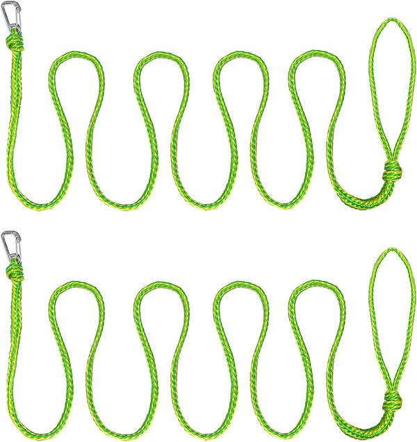 Kayak Tow Rope with Clip Dock Lines Heavy Duty Braided Line Ideal (Green)