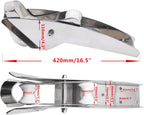 AISI 316 Stainless Steel Hinged Self-Launching Bow Anchor Roller with pivoting Dual-Roller 16.5'' for Marine Yacht Docking Accessories