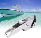 AISI 316 Stainless Steel Hinged Self-Launching Bow Anchor Roller with pivoting Dual-Roller 16.5'' for Marine Yacht Docking Accessories