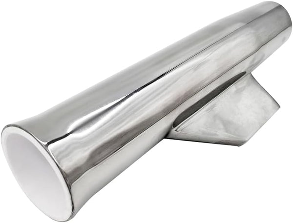 Boat Fishing Rod Holder Stainless Steel Flared Weld-on Coped Blade Angeled