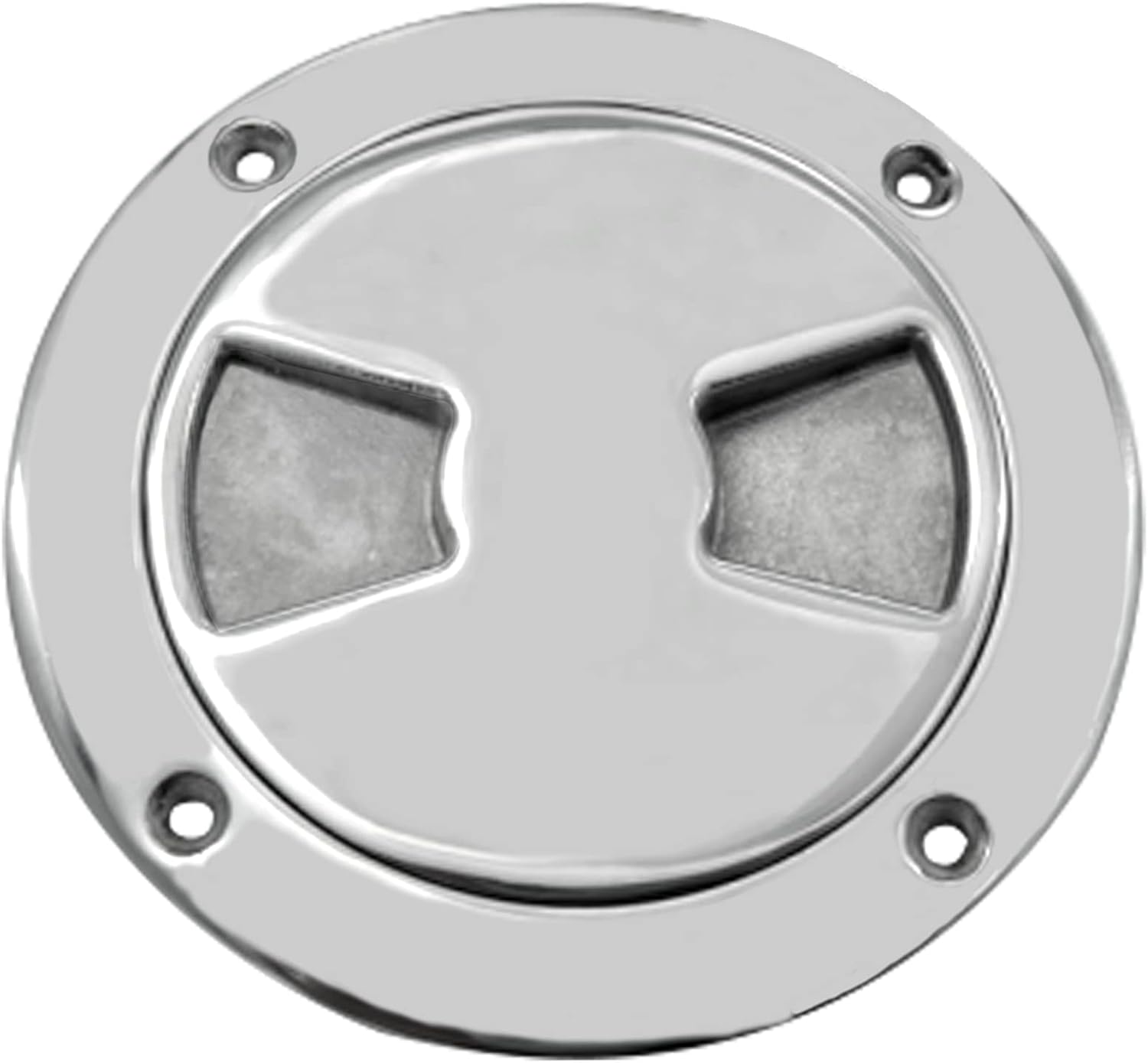 4 inch Hatch 316 Stainless Steel Round Non Slip Inspection Deck Plate with Detachable Cover for Marine Boat Yacht