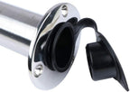 Boat Stainless Steel Fishing Rod Holder Flush Mount 90 Degree with Rubber Cap, Liner and Gasket 1Pcs