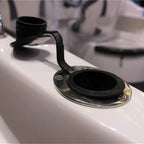 Boat Stainless Steel Fishing Rod Holder Flush Mount 90 Degree with Rubber Cap, Liner and Gasket 1Pcs