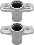2Pcs Top Mount Aluminum Oar Lock Socket Holder T-Shaped Closed Bottom Boat Hardware Replacement for Boat/Yacht Parts