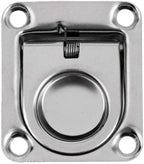 Stainless Steel Rectangular Recessed Hatch Pull Flush Mount Ring Latch Lift Handle Marine Boat (2 PCs)  65x56mm