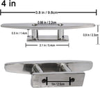 Boat Cleat 4" 316 Stainless Steel Marine Mast 2 Pcs