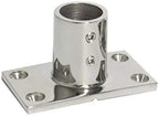 Stainless Steel Boat Rectangular Base Handrail Fittings 90 Degree 1"