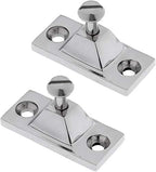 2PCS Bimini Top Side Mount Deck Hinge Fitting Hardware Base High Polished Marine Grade 316 Stainless Steel