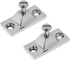 2PCS Bimini Top Side Mount Deck Hinge Fitting Hardware Base High Polished Marine Grade 316 Stainless Steel