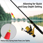 10-Pack Fishing Bobbers Floats, Weighted for Cigar EVA Foam Snap-on Floats Corks Floaters Buoys Crappie Bass Panfish Bluegills Trout Red 1.4IN - 3/32OZ