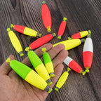 10-Pack Fishing Bobbers Floats, Weighted for Cigar EVA Foam Snap-on Floats Corks Floaters Buoys Crappie Bass Panfish Bluegills Trout Red 1.4IN - 3/32OZ