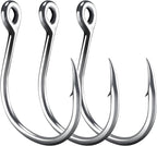 Fishing Circle Hooks 5X Strong Catfish Octopus Livebait Hooks, High Carbon Steel Welded Hook Jigging Replacement for Freshwater Saltwater Trolling Tackle Tuna, Marlin, Wahoo  #4/0 - 10 Pack