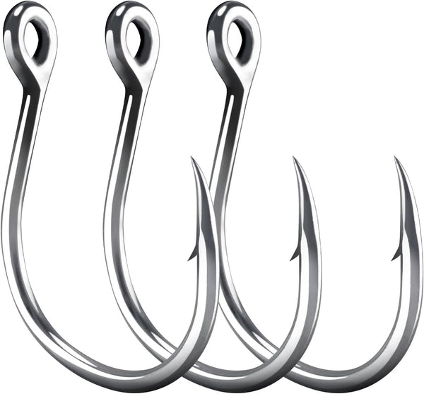 Fishing Circle Hooks 5X Strong Catfish Octopus Livebait Hooks, High Carbon Steel Welded Hook Jigging Replacement for Freshwater Saltwater Trolling Tackle Tuna, Marlin, Wahoo  #4/0 - 10 Pack