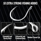 Fishing Circle Hooks 5X Strong Catfish Octopus Livebait Hooks, High Carbon Steel Welded Hook Jigging Replacement for Freshwater Saltwater Trolling Tackle Tuna, Marlin, Wahoo  #4/0 - 10 Pack