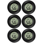Mini Digital Hygrometer Thermometer Temperature Humidity Meter for Indoor Greenhouse Living Room 6 Pieces