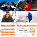 Petluno Winter Warm Gloves, Windproof Water-Resistant Thermal Gloves Anti-slip Touch Screen Cycling for Men Women Hiking Climbing Riding Bike Outdoor Sports Black M