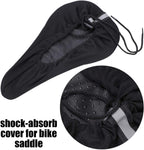 Petluno Bike Seat Cushion Cover, PE Foam Comfortable Breathable Bicycle Saddle Water & Dust Resistant Covers Fits Spin, Exercise Bike, Outdoor or Indoor Cycling