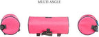 Waterproof Bicycle Handlebar Bag with Transparent Pouch and Adjustable Strap High-Capacity Cycling Front Pack #2 Pink
