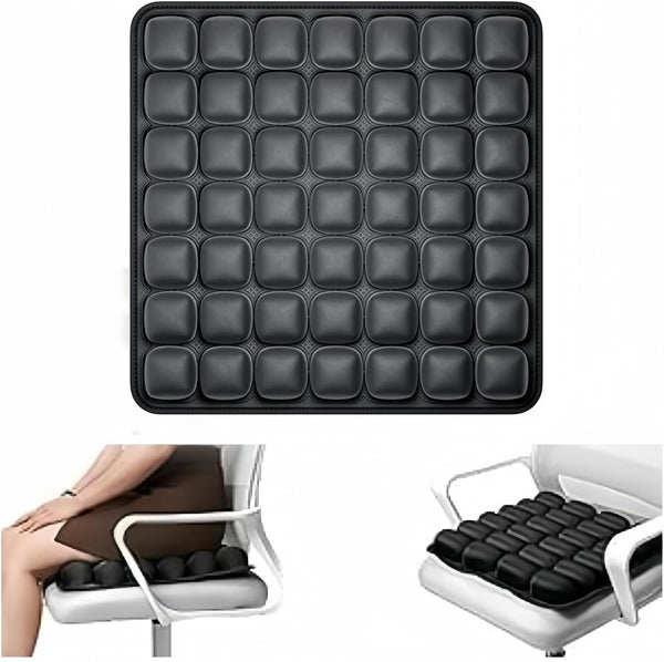 3D Air Cell Travel Cushion - Inflatable Seat Cushion for Airplane, Car, Office Chair, and Wheelchair