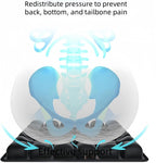 3D Air Cell Travel Cushion - Inflatable Seat Cushion for Airplane, Car, Office Chair, and Wheelchair