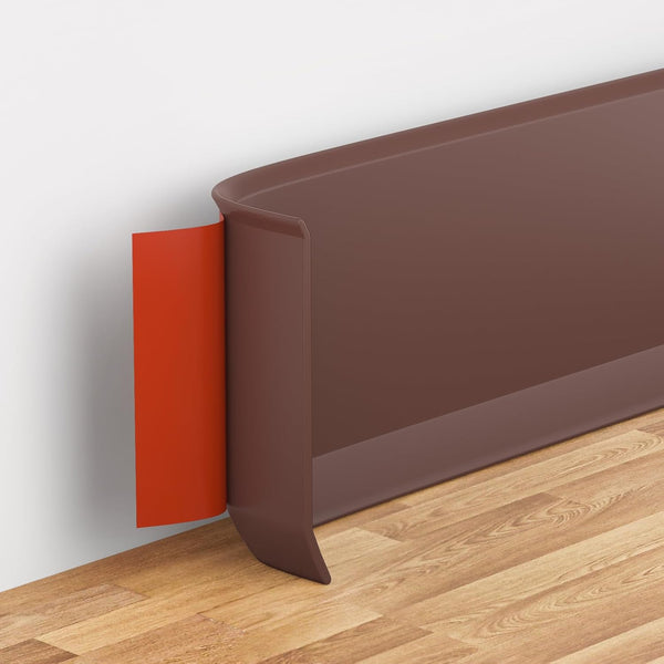 Flexible Wall Base Baseboard Molding Trim (Brown)