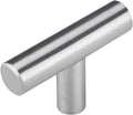 10 Pack Brushed Nickel Cabinet Knobs Cabinet Hardware - Brushed Nickel Drawer Knobs Kitchen Cabinet Knobs T Bar Drawer Pull Knobs 1/2 inch Diameter Overall Length 50mm