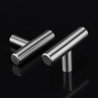 10 Pack Brushed Nickel Cabinet Knobs Cabinet Hardware - Brushed Nickel Drawer Knobs Kitchen Cabinet Knobs T Bar Drawer Pull Knobs 1/2 inch Diameter Overall Length 50mm