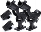 Adjustable Rotatable Plastic Fishing Rod 3 Mount Rack Holder Bracket Boat Canoeing Rowing Mount Kit Kayak Side Rod Holder