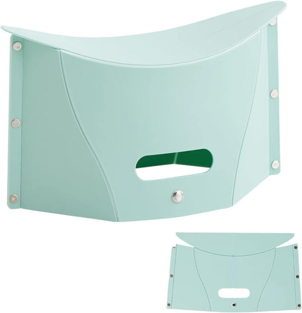Folding Portable Camping Hiking Stool, Lightweight Collapsable Foldable Chair for Travel Gathering BBQ Subway Backpacking Outdoor Squatty Potty Ultralight Mini (Green)