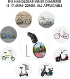 Bike Mirror, Bicycle Riding Rearview Mirror, HD Safety Rear View Mirrors, Convex Mirror with 360 Degrees Rotational Adjustable Handlebar for Mountain Road Bikes