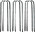 Ground Stakes, Tent Nails, Ground Anchors Garden Staples Steel Galvanized Pegs, Heavy Duty U Landscape Pins for Camping Tents Trampoline Canopies Sheds Ports Gardening 12 Inch 6pack