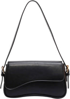 Women's Crescent Shoulder Bags Retro Y2k 90s Hobo Handbags Top Handle Faux Leather Underarm Bag Fashion Clutch Purses
