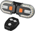 Bike Turn Signals Waterproof Remote Control 5 Mode Bike Tail Light with Right & Left Light 600mAh 30lm USB Rechargeable Yellow & Red LED Rear Bike Light for Night Riding Bike Brake Light
