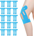 15pcs Precut Kinesiology Tape for Knees, Breathable & Waterproof Pre Cut Sport Tape Running Accessories Elastic Muscle Athletic Physio Kinetic Sticker Strips for Knee Stability and Muscle Support