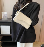Women's Crescent Shoulder Bags Retro Y2k 90s Hobo Handbags Top Handle Faux Leather Underarm Bag Fashion Clutch Purses