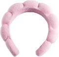 Soft Spa Headband for Women and Girls, Non-Slip Hair Band for Face Washing, Makeup, Shower, Pink