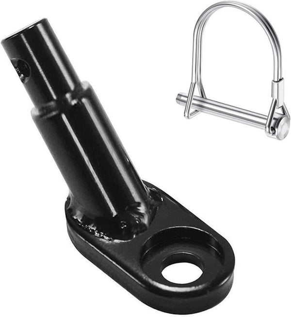 12mm Heavy Duty Steel Trailer Hitch Coupler with Safety Locking Pin for Kids and Pets, Fits QR and Solid Axles, Easy Installation, and Secure Bicycle Connector