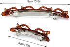 Bangs Hairpin Headband Unisex Hairband Men Women Sports Hair Band Hoop Bangs Hairstyle Hairpins 4# 2PCS Brown spring clip