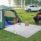 200*200CM Aluminium Foil Camping Mat, Insulating Waterproof Thermal Foam Sleeping Mat For Camping, Sleeping Roll Pad Of Aluminum Foil, Foldable Double-sided Tent Mat For Outdoor Camping Hiking Picnic