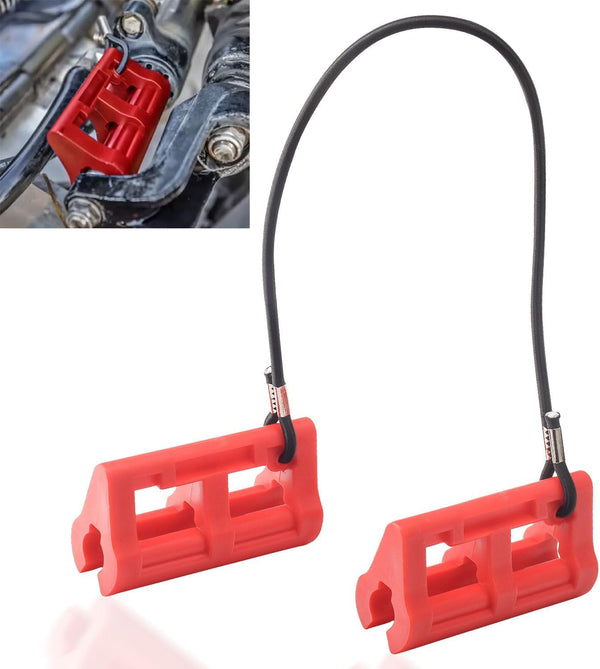 Red Hydraulic Steering Locks, Outboard Motor Steering Lock for Most Steering Cylinder Rods On Outboard Engines, in Position When Towing - Transom Savers for Outboard Motor Trailering/Transport