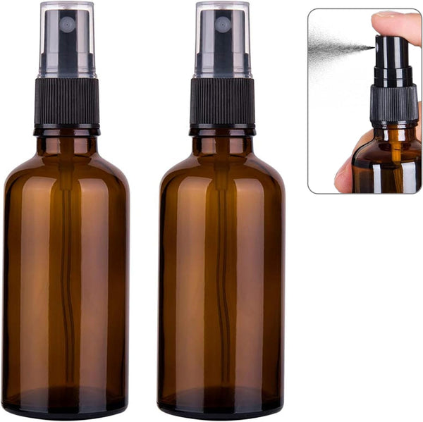 2-Pack Small Glass Spray Bottles