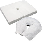 100PCS Upgrade Disposable Face Cradle Covers, Medical-Grade, Ultra Soft, Luxurious, Non-Sticking Massage Face Covers, Large Disposable Headrest Covers for Massage Tables and Massage Chairs