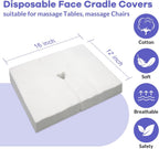 100PCS Upgrade Disposable Face Cradle Covers, Medical-Grade, Ultra Soft, Luxurious, Non-Sticking Massage Face Covers, Large Disposable Headrest Covers for Massage Tables and Massage Chairs